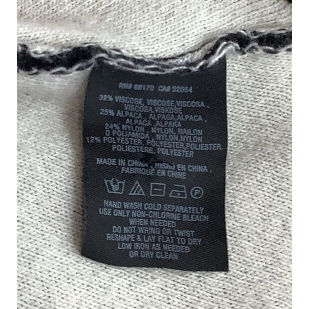 Anthropologie Moth Womens Sweater Black & Cream Cowl Neck Size Medium - Picture 7 of 7